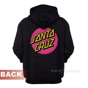 Santa Cruz Black Dot Zip-Up Hoodie